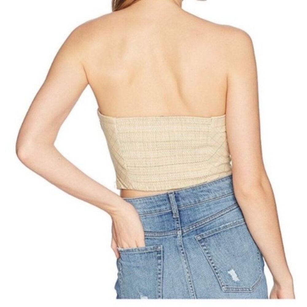 Free People Out West Plaid Strapless Corset Top - Picture 3 of 7